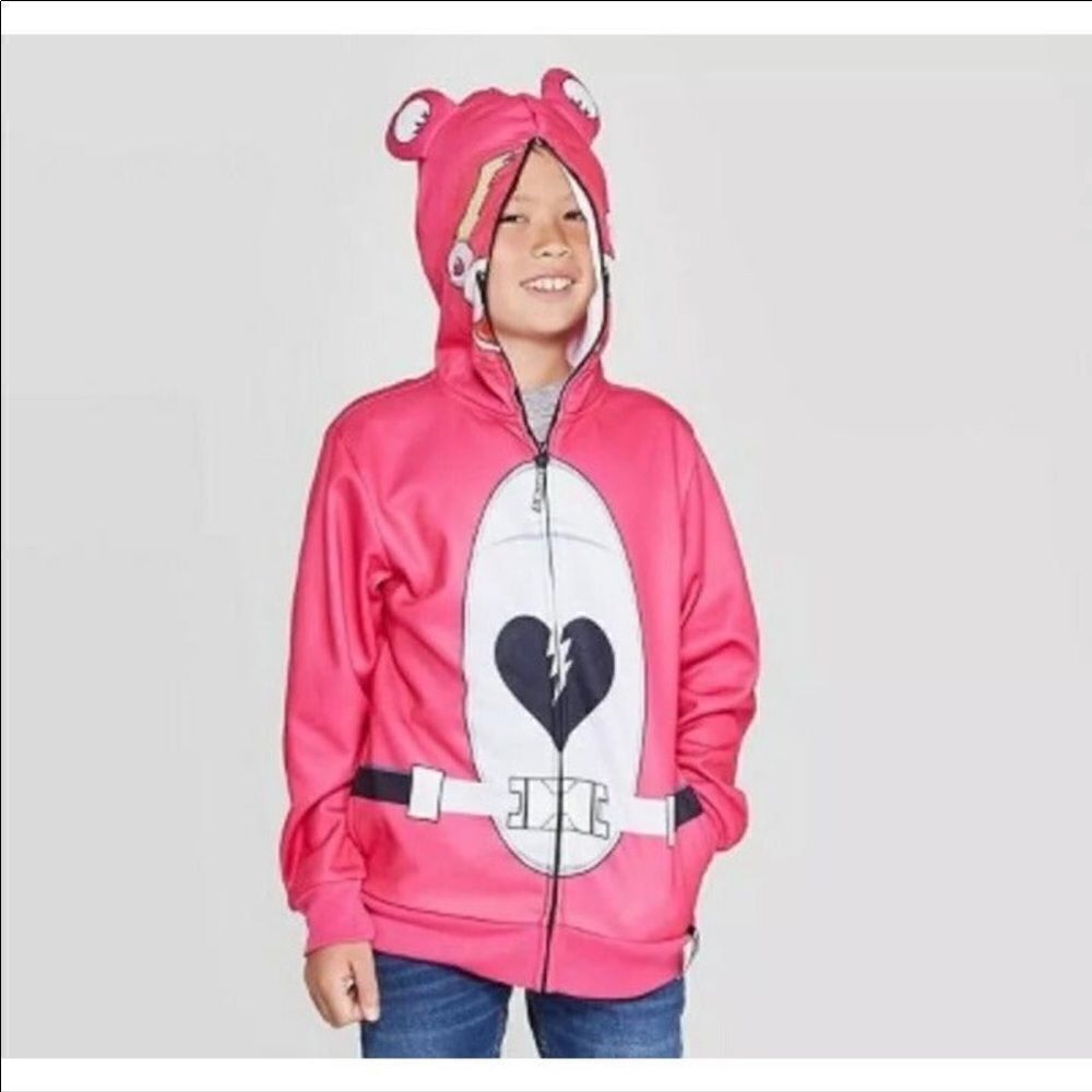 Fortnite Cuddle Team leader Zip Up- pink bear- size medium